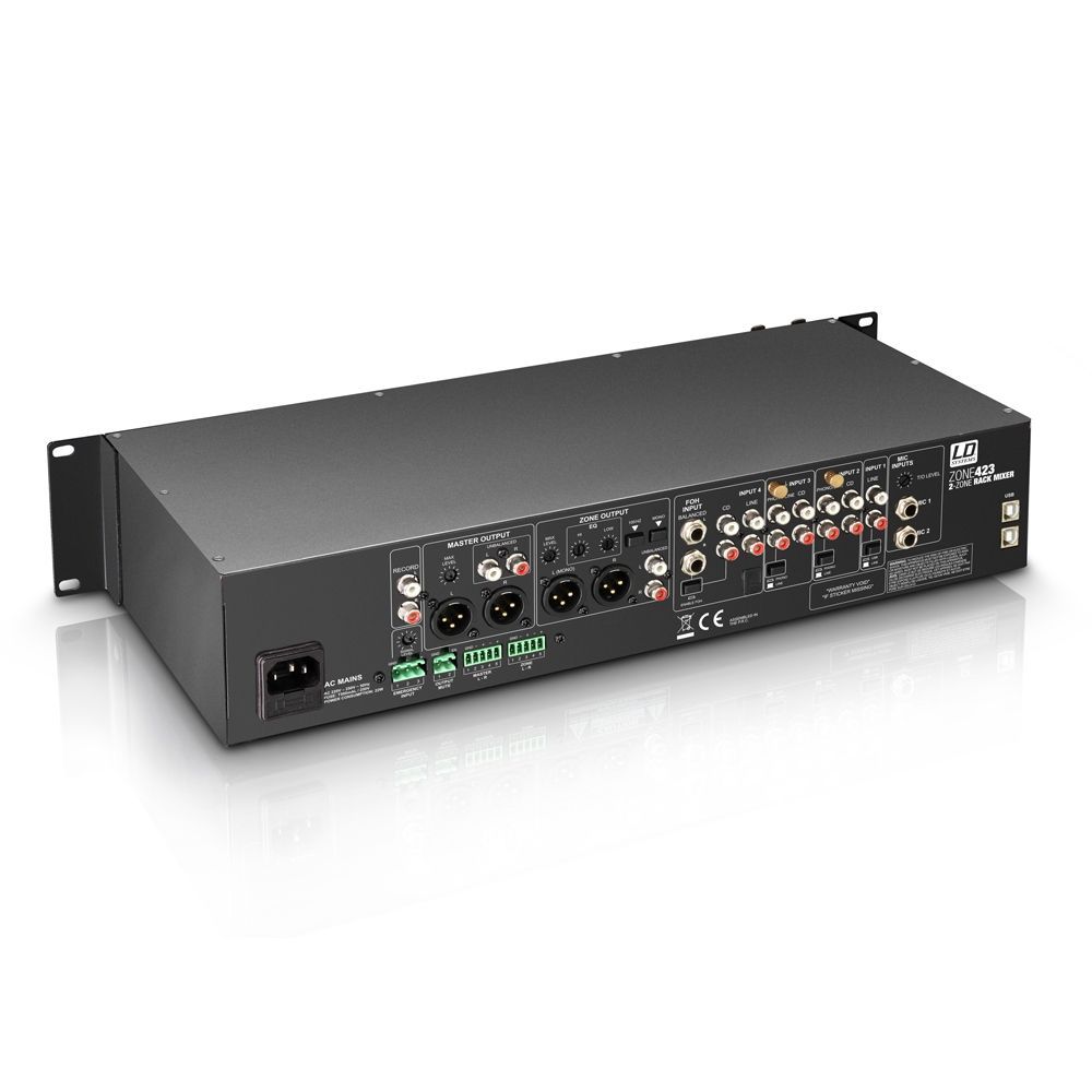 LD Systems ZONE 423 - 19" 2-Zonen Mixer 2HE