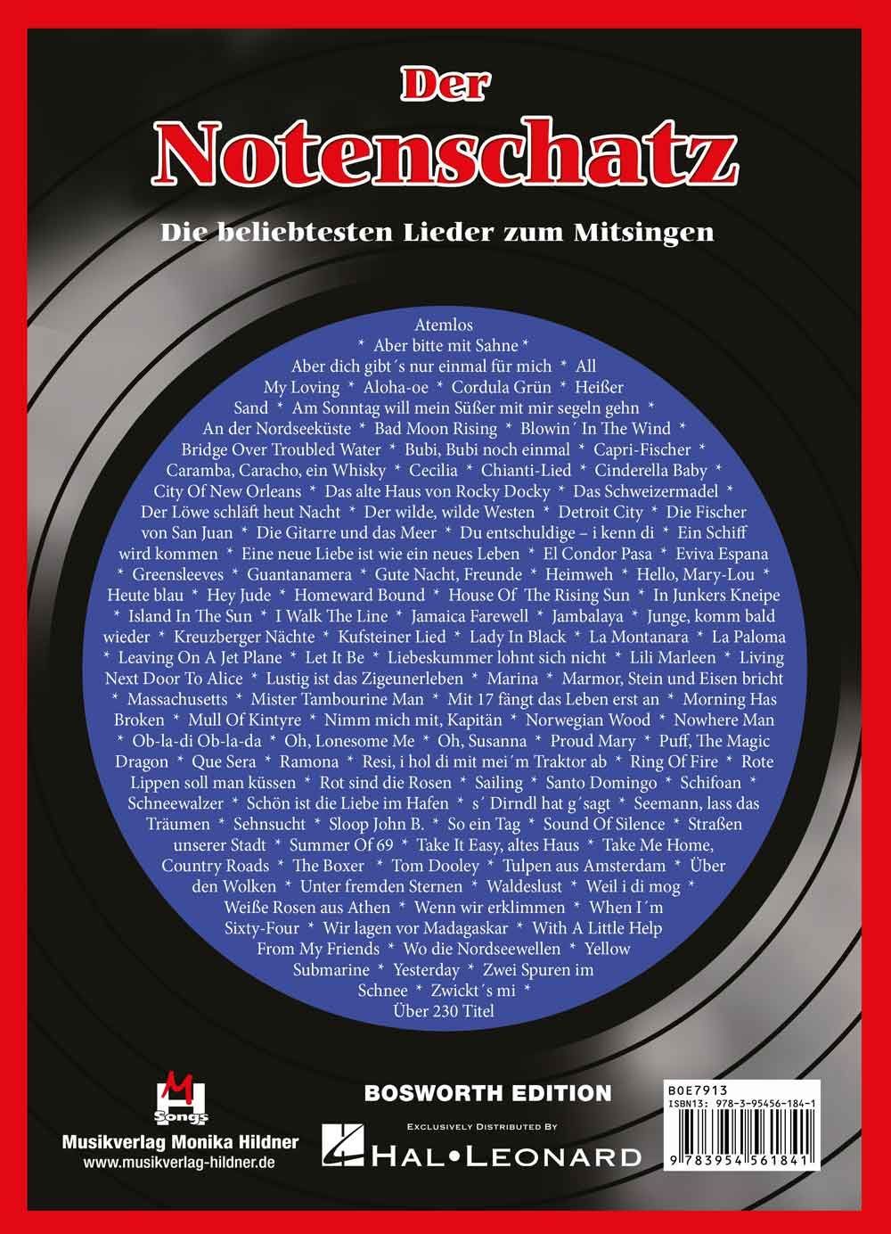 Noten Der Notenschatz 230 bekannte Titel Monika Hildner Verlag BOE 7913_00004779_