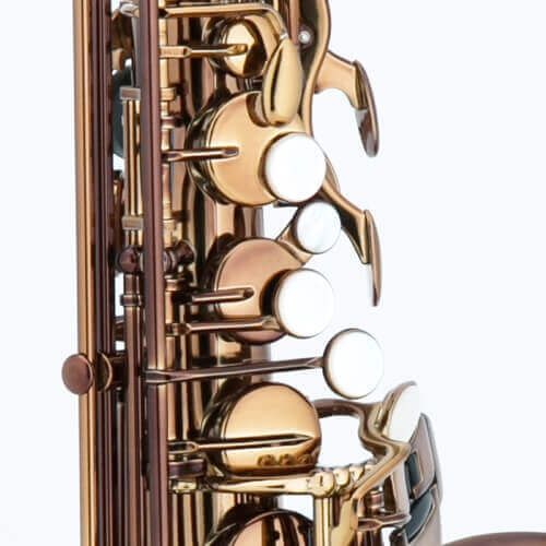 Chateau Altsaxophon, CAS50 C Powerbell Schallstück, dunkler Goldlack, Cognac