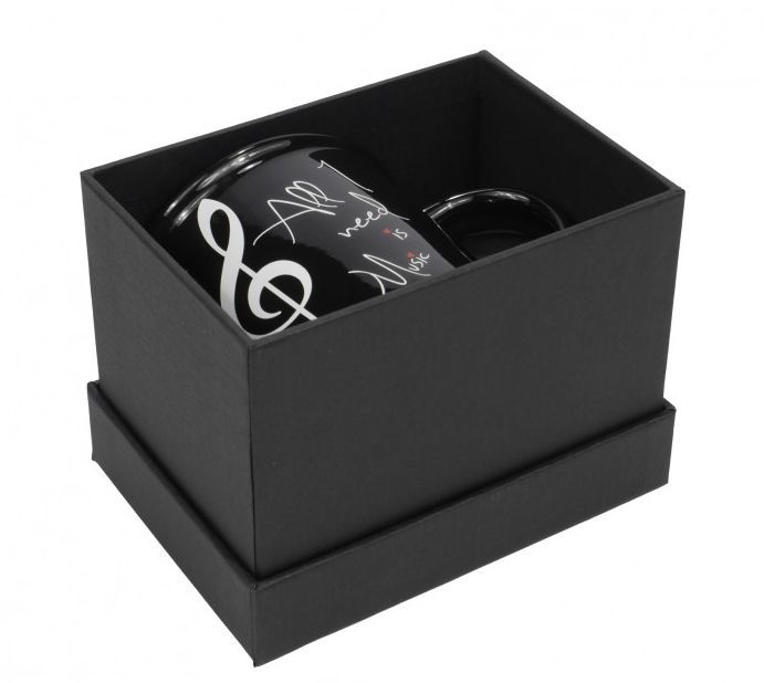 9008137015066 - Notentasse Tasse All I need is music schwarz black 350 ML mit Geschenkbox 9008137015066 - Notentasse Tasse All I need is music schwarz black 350 ML mit Geschenkbox