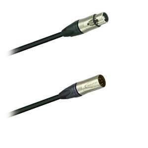 DMX-Kabel Neutrik XLR male/female, 5 pol. 20 Meter, für Lichtsteuerung, schwarz