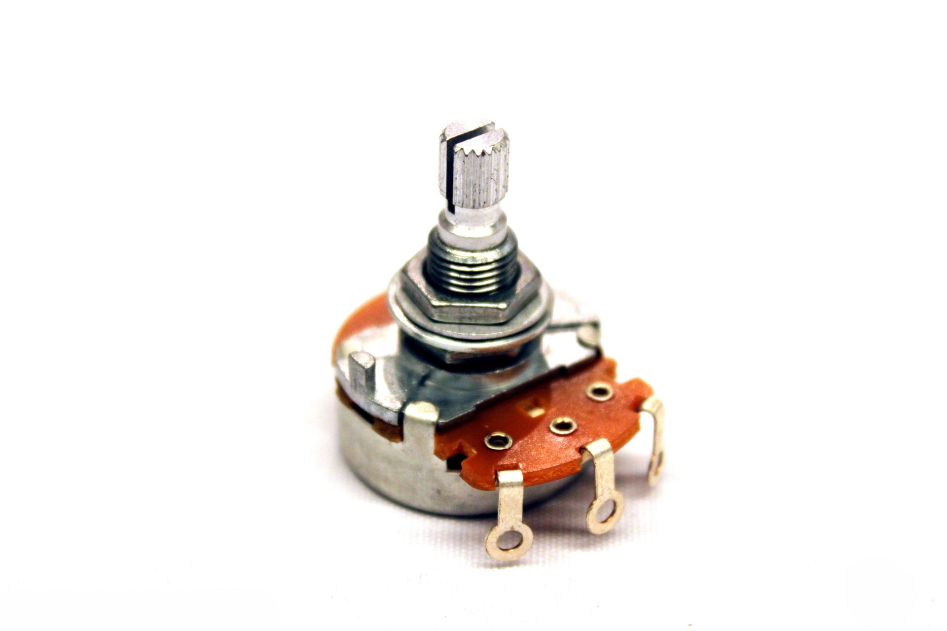 Poti 250 kOhm A log, 8mm Gew.,