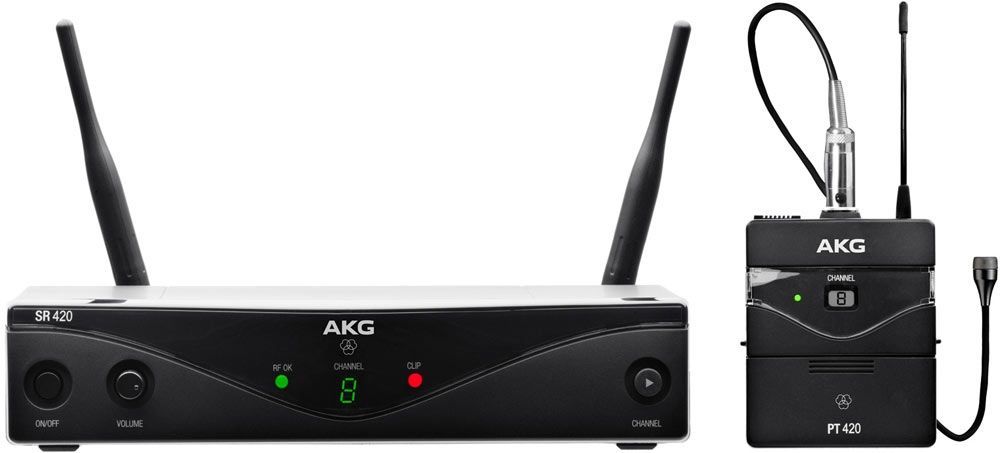 AKG WMS 420 Presenter Set Band M Lavalier-Wireless-System, Drahtlos Mikrofon