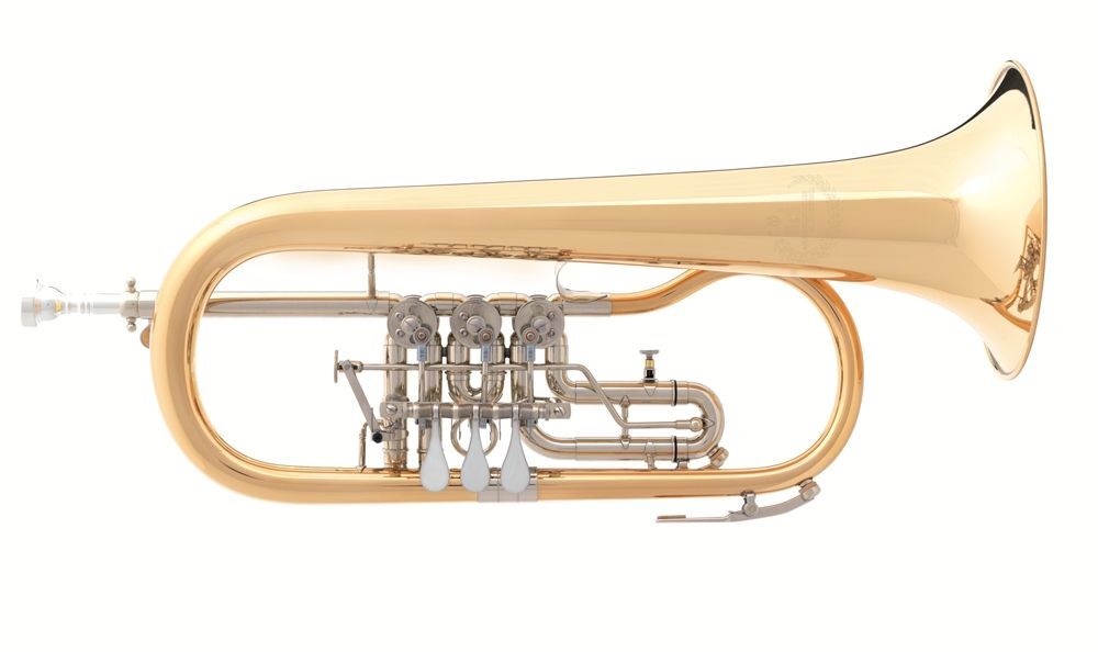 B&S 3017 2 GT-1-0 B-Konzert-Flügelhorn, Bohrung 11,00mm,  incl.Etui u.Zubehör