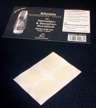 Arnolds & Sons Bissplatte (p.4Stck.) tansparent 0,35 mm für Klarinette, Saxophon_00004325_