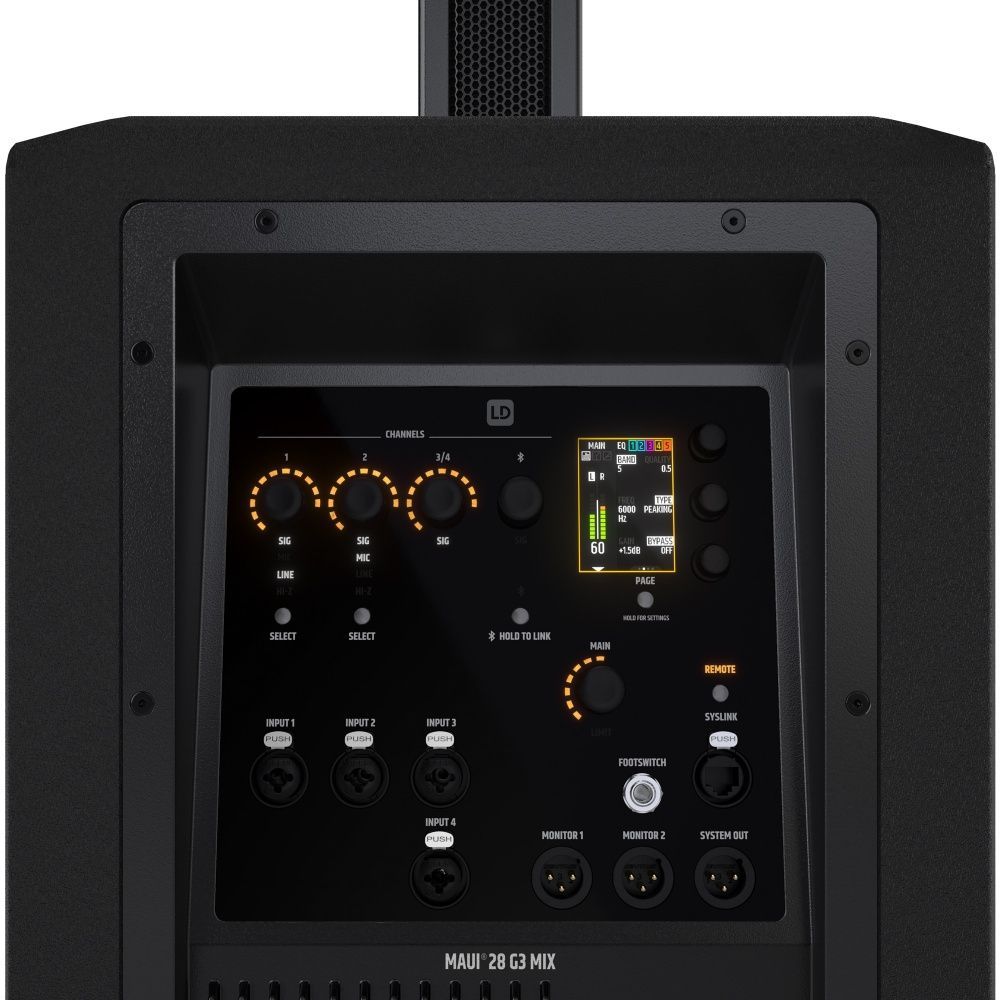 LD Systems Maui 28 G3 MIX Kompaktes Säulensystem mit Digital-Mixer schwarz _00053401_