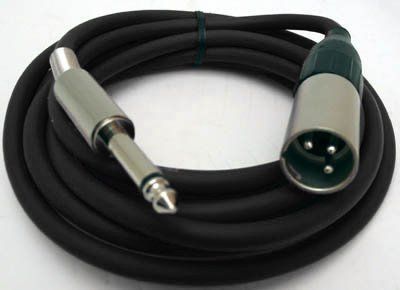 Mikrofonkabel Amphenol XLR male/ 6,3mm Klinkenstecker, 3 Meter, schwarz