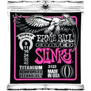 Ernie Ball EB-3123 E-Gitarren Saiten ,Coated Slinky Titanium ,.009-.042