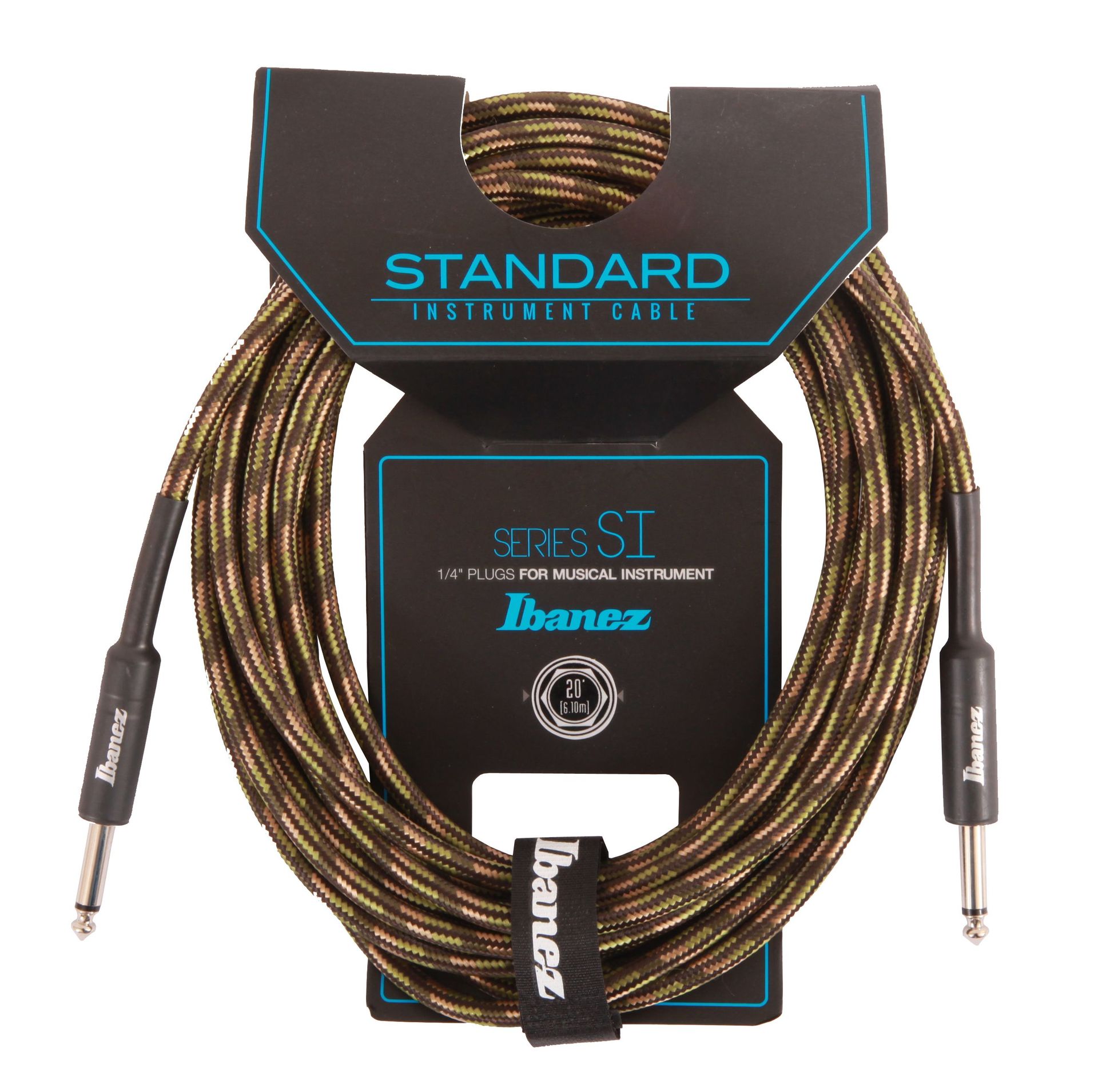 IBANEZ SI20-CGR Instrumentenkabel - 6,1m 2 gerade Stecker Gewebt