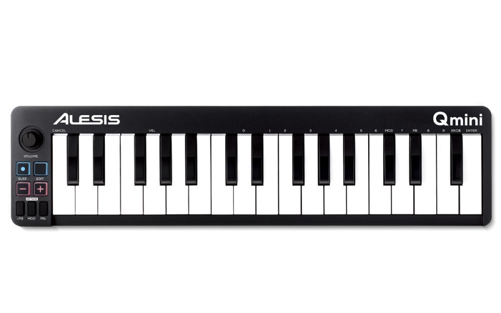 Alesis Qmini USB Midi Keyboard, 32 Minitasten - anschlagdynamisch - 