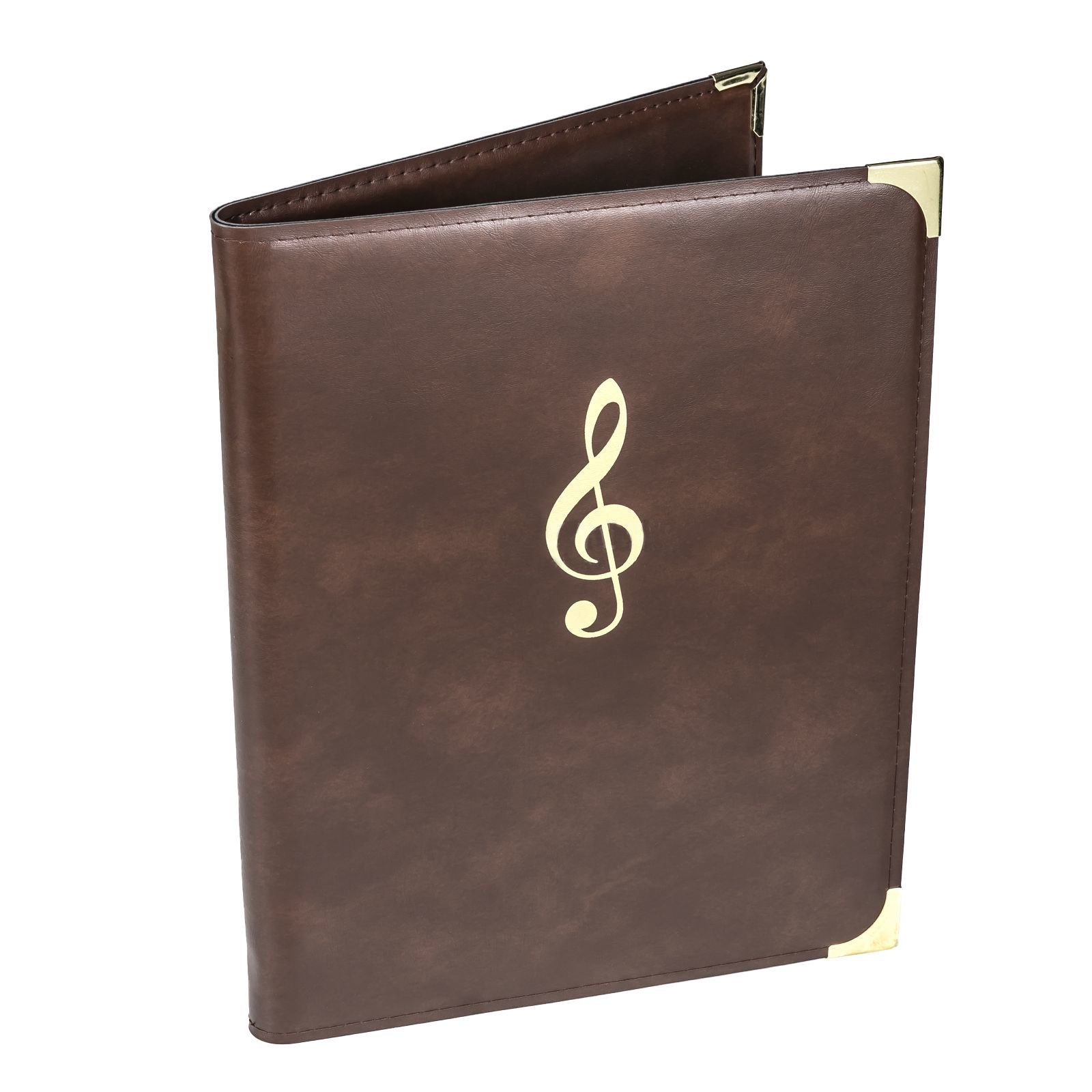 4270001347152 - Schmale Chormappe Chor-Notenmappe Tabak Kunstleder mit Handschlaufe CN2
