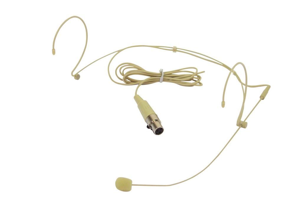 OMNITRONIC HS-1100 Headset-Mikrofon, Nackenbügel, Kondensator, Niere, beige