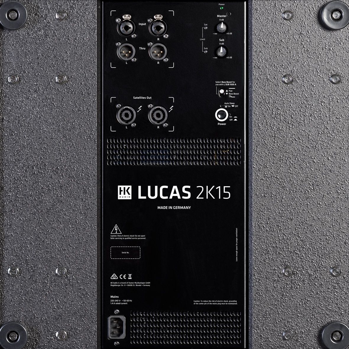 HK Audio LUCAS 2K15 Aktives 2.1 Stereo-PA-System für mobile DJ`s