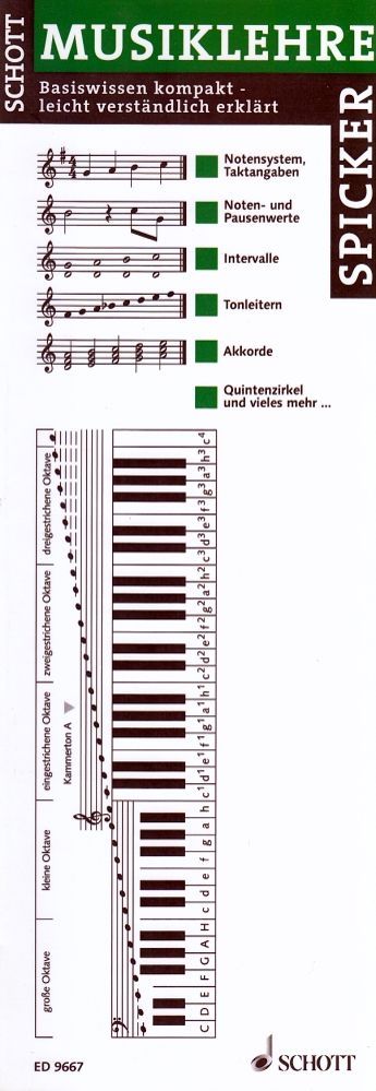 Musiklehrespicker kompakt Noten Takte Pausen Schott ED 9667