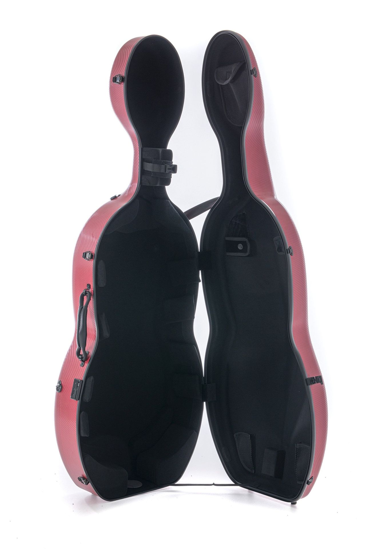 Cello-Etui rot 4/4 Polycarbonat 4,6 kg - abnehmbare Rucksackriemen Cello Case Cello-Etui rot 4/4 Polycarbonat 4,6 kg - abnehmbare Rucksackriemen Cello Case