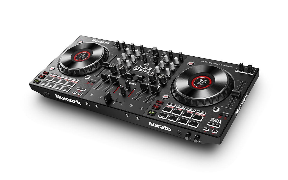 Numark NS4FX Professioneller 4-Deck DJ Controller inkl. Serato DJ Lite Software