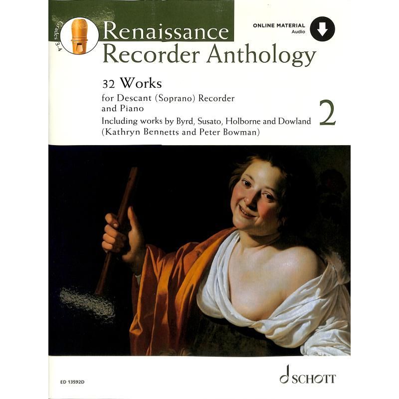 Noten Renaissance recorder anthology 2 Blockflöte, Klavier, Gitarre ED 13592D  - Onlineshop Musikhaus Markstein
