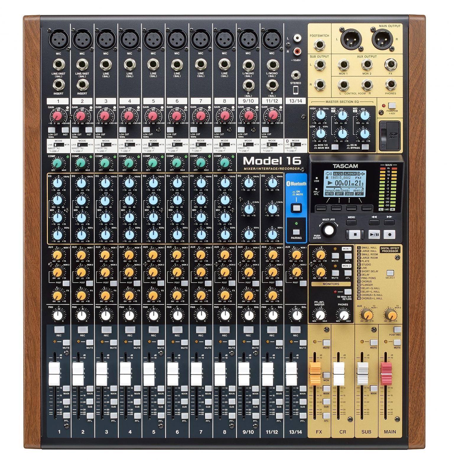 Tascam Model 16 Analogmischpult mit digitalem 16-Spur-Recorder