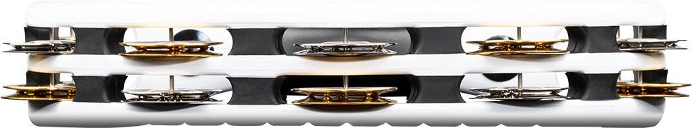 Meinl TMT2M-WH Drum Tambourin Stahl-/ Messingschellen 