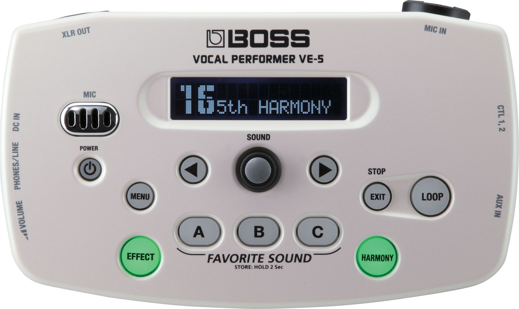 Boss VE-5 WH  Vocal Performer, vielseitigen Vocal Processor, Vocalist