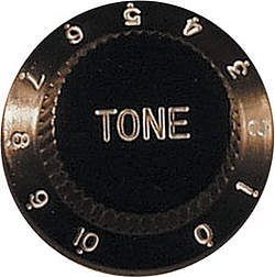 685157 Gitarren Potiknopf für Klangregelung schwarz für E-Gitarre Hutform Tone