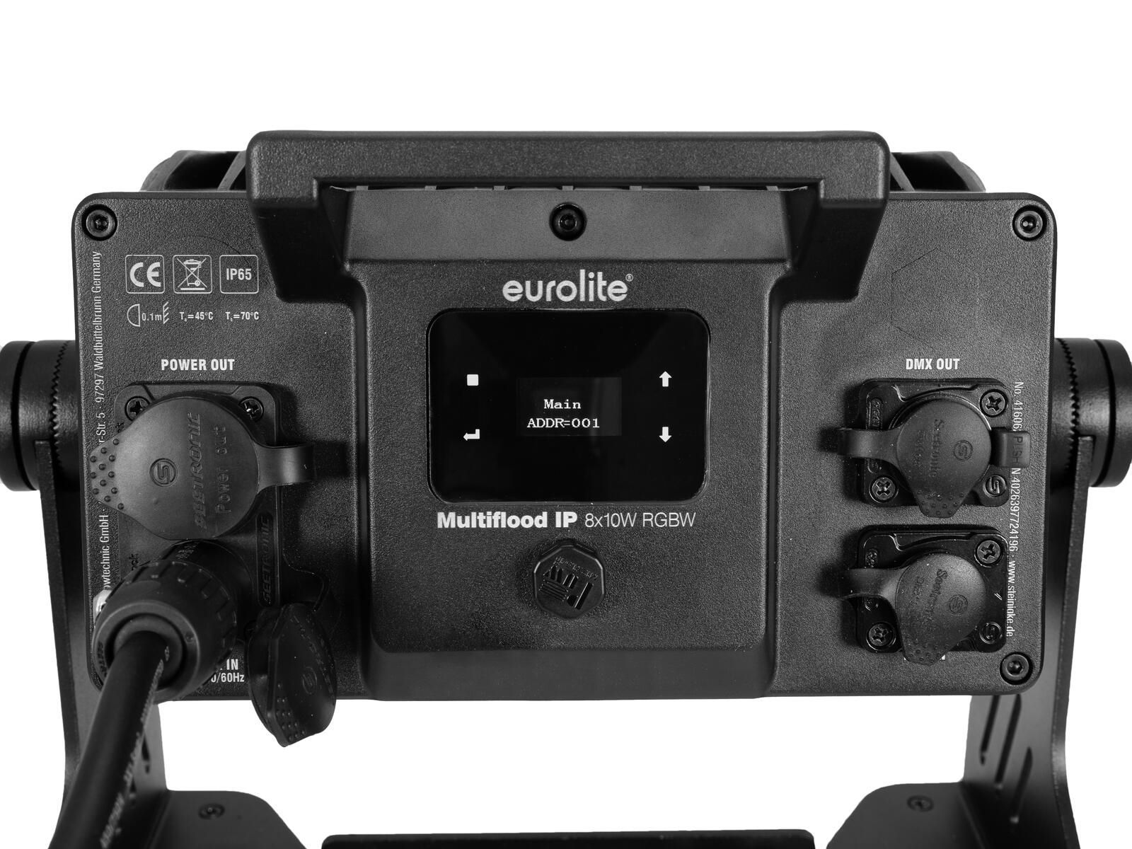 EUROLITE Multiflood IP 8x10W RGBW Wash LED Scheinwerfer Outdoor EUROLITE Multiflood IP 8x10W RGBW Wash LED Scheinwerfer Outdoor