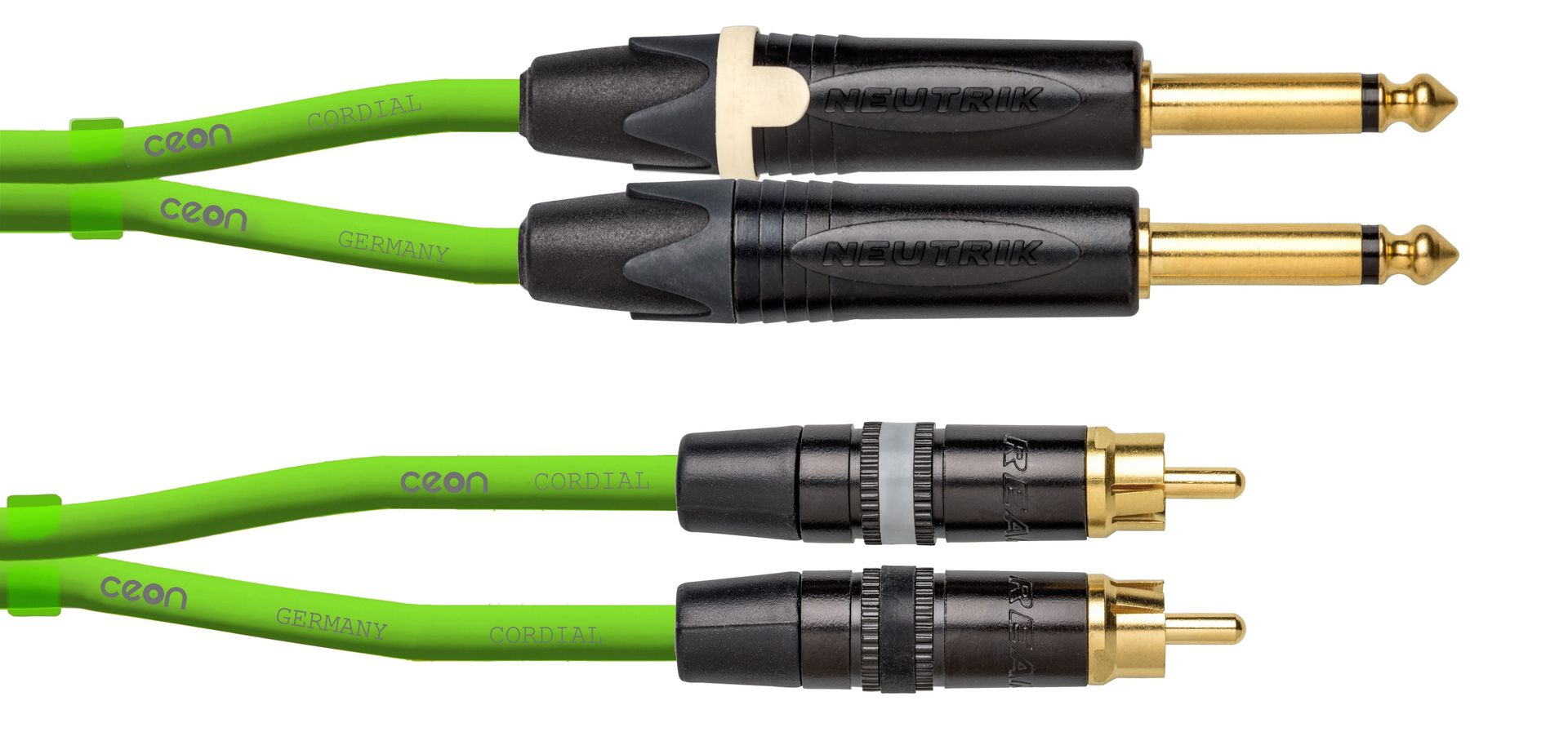 Cordial CEON DJ PLUG-RCA 3 G, 3 m, 2x Klinke 6,3mm  2x Cinch  Zwillingskabel