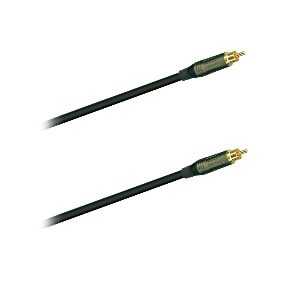 Cinchkabel, Cinchstecker gold  Cinchstecker gold, 10 Meter, schwarz_00016830_