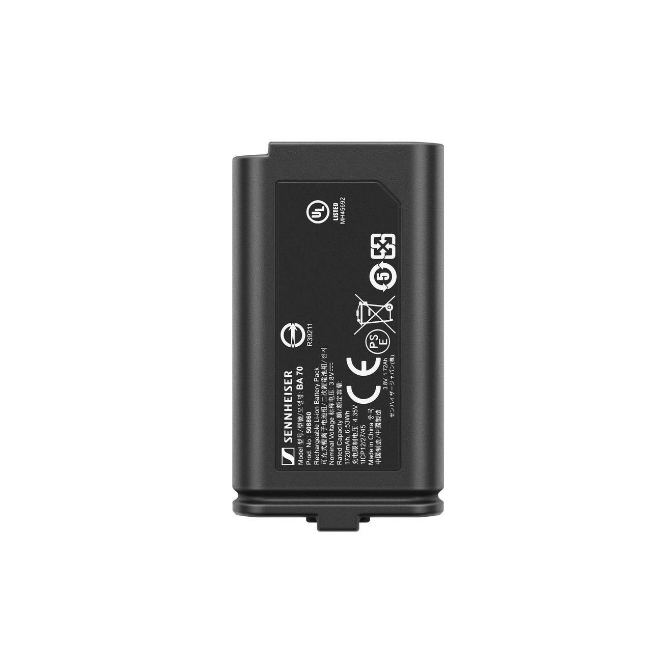 4044155250640 - Sennheiser BA 70 Akkupack für Funkmikrofone ew-D Serie Hand-und Taschensender 4044155250640 - Sennheiser BA 70 Akkupack für Funkmikrofone ew-D Serie Hand-und Taschensender