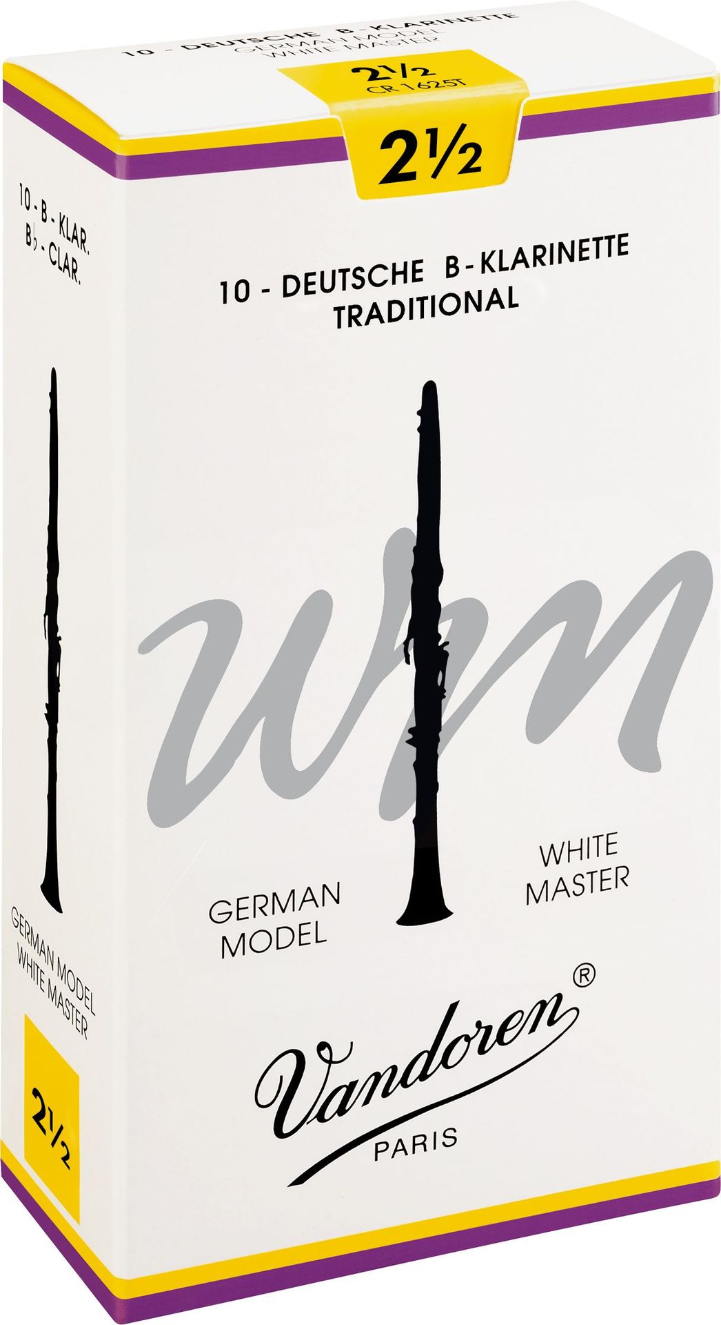 Vandoren 2,5 White Master B-Klarinette deutsch Blatt Traditional