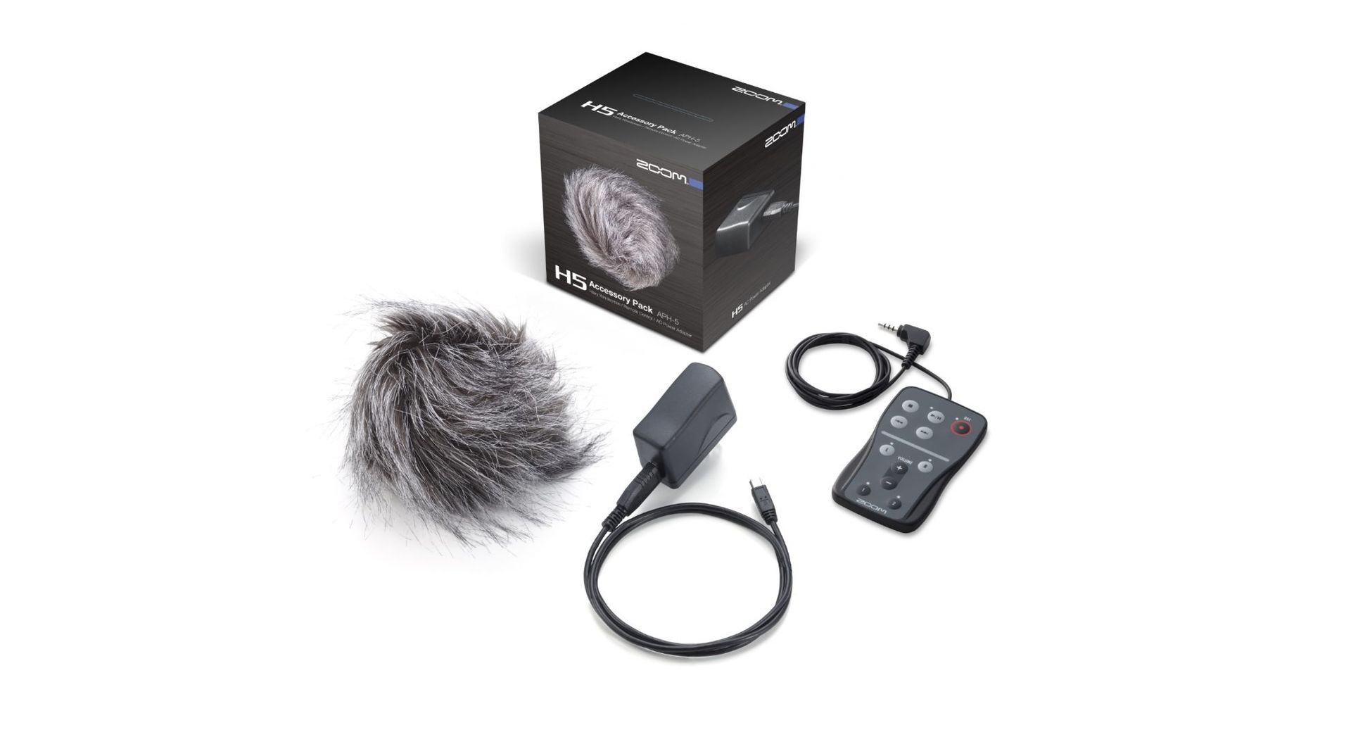 Zoom APH-5 Zubehör-SET für Zoom H5-Handyrecorder mit Windschutz, Netzteil