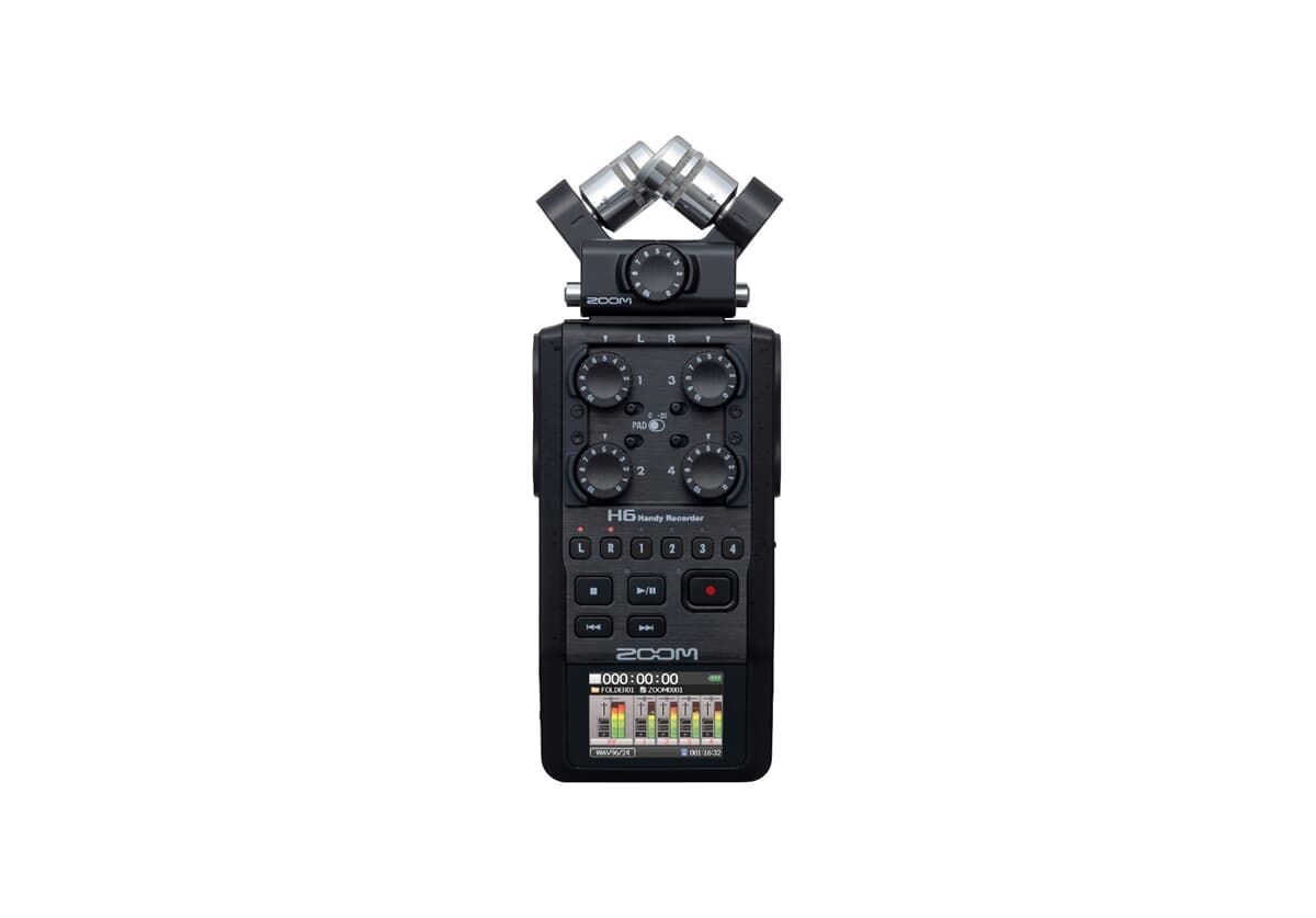 Zoom H6 Black tragbarer Stereorecorder 6 Spur Audio Recorder Handy Recorder