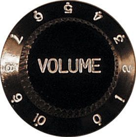 Gitarren Potiknopf für Volumenregelung schwarz für E-Gitarre Hutform_00029207_