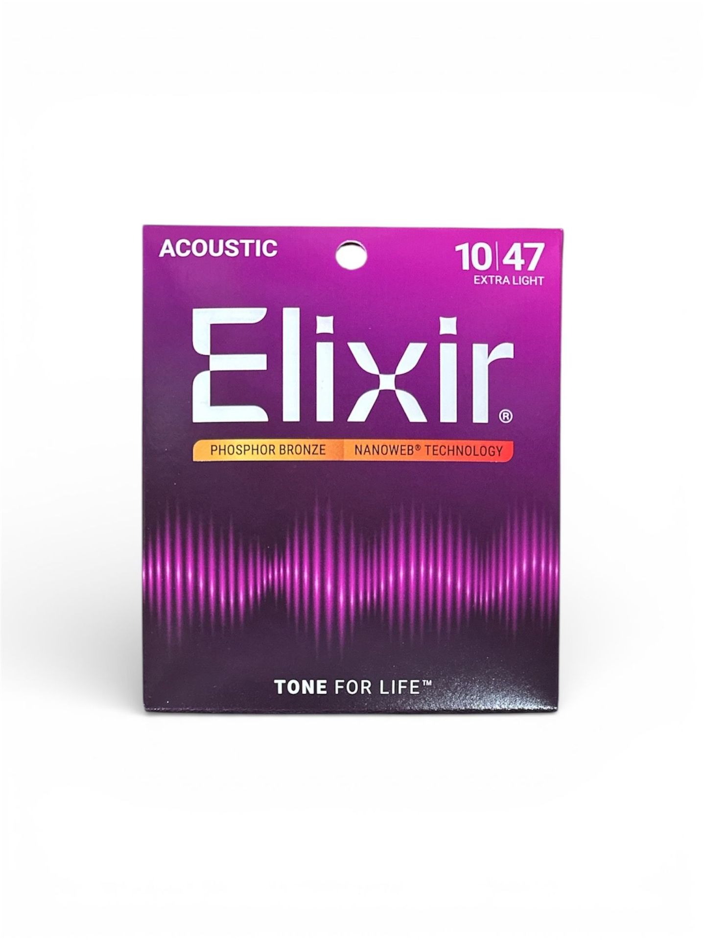 Elixir Akustik-Saiten Phosphor Bronze Anti Rust Nanoweb, 6 String .010-.047