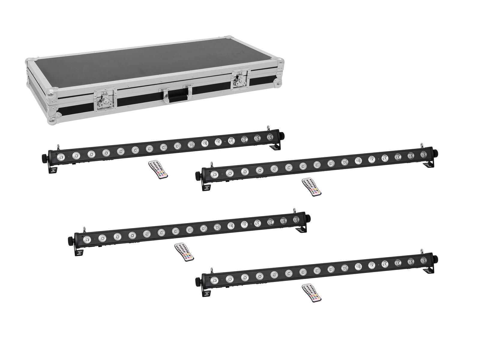 4026397728422 - EUROLITE Set 4x LED PIX-16 QCL Leiste + Case