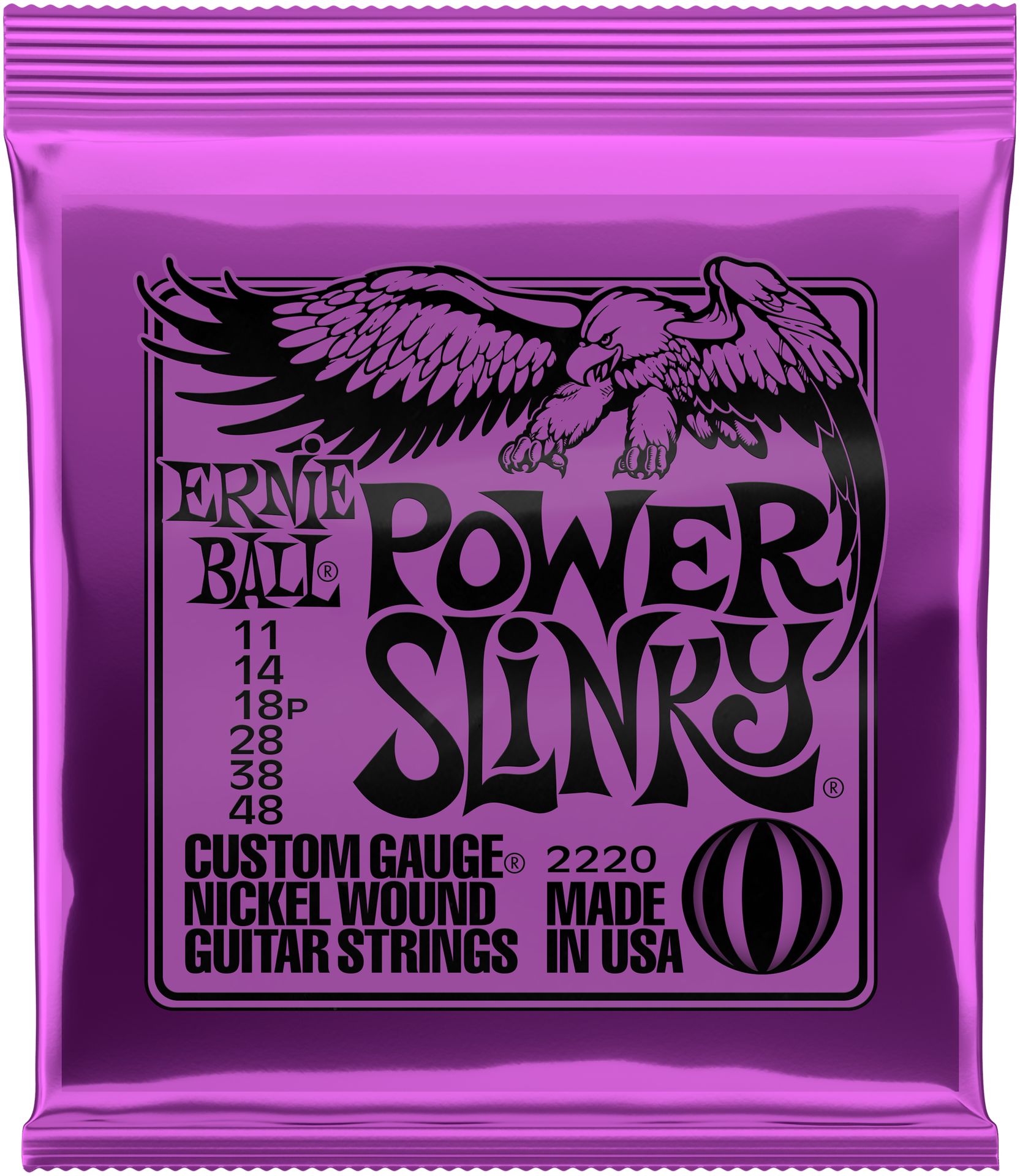 Ernie Ball EB-2220 E-Gitarren Saiten,Power Slinky .011-.048