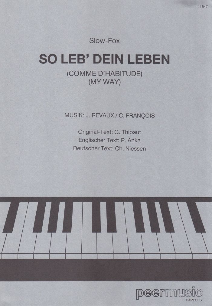 Noten My Way So leb dein Leben Einzelausgabe Deutsch/englisch 11547_00054220_