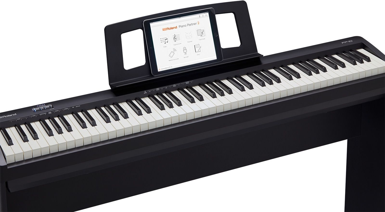 Roland FP-10-BK Stagepiano schwarz Digitalpiano mit Lautsprechern FP10_00040698_