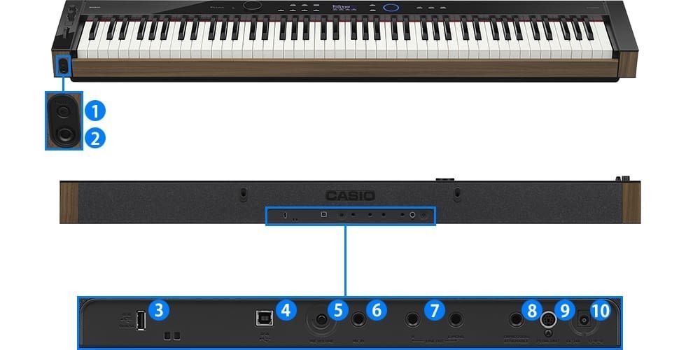 Casio PX-S6000 BK Stagepiano, Digitalpiano PXS6000 -Netz - und Batteriebetrieb- Casio PX-S6000 BK Stagepiano, Digitalpiano PXS6000 -Netz - und Batteriebetrieb-