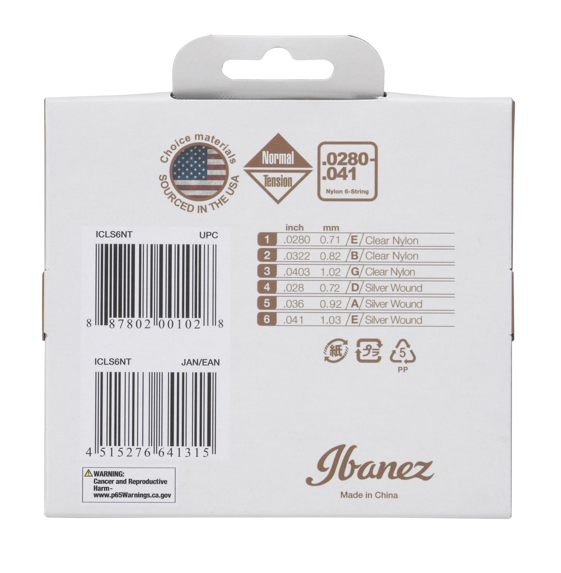 Ibanez ICLS6NT Saitensatz für Konzertgitarre Normal Tension