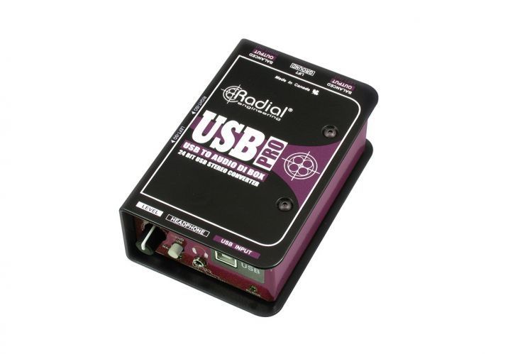 Radial Engineering USB Pro Stereo USB DI-BOX für Tonübertragungen mit PC/ Laptop