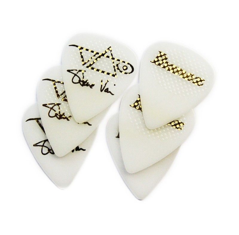 Ibanez Steve Vai Guitar-Pick White 6er Pack Polyacetal-Rubber  Picks Heavy 1mm