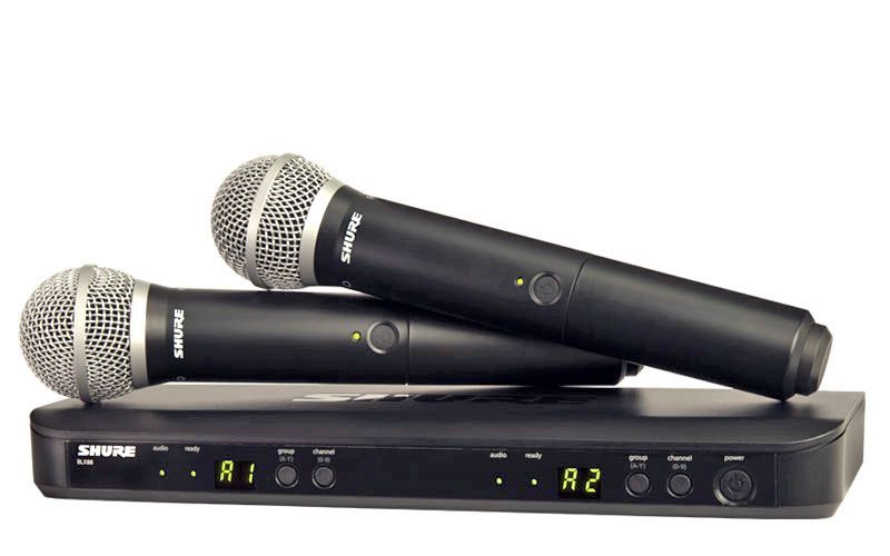Shure BLX288E/PG58-S8 823-832 MHz Combo Wireless System, Drahtlos Mikrofon
