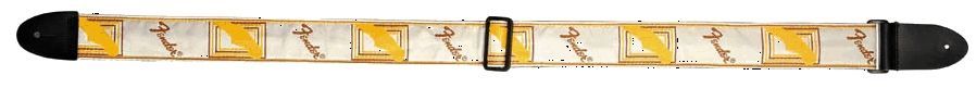 Fender Monogramm Gitarrengurt, WBY, weiß-braun-gellb_00002873-4_