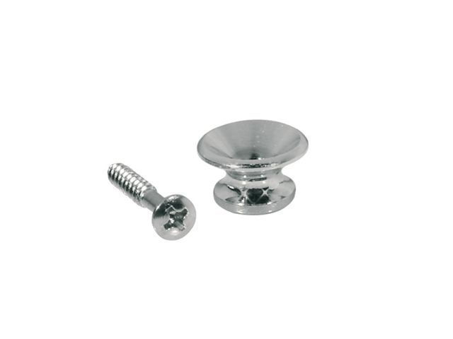 Dunlop 7100 Gurtpin für Gitarren, Endpin zum Schrauben, silber, verchromt  