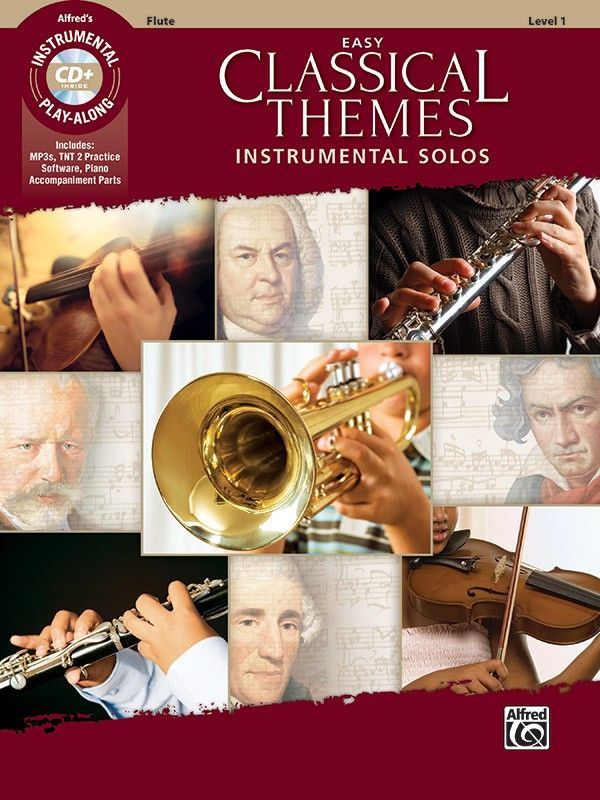 Noten Easy classical themes solos incl. CD Querflöte ALF 47044