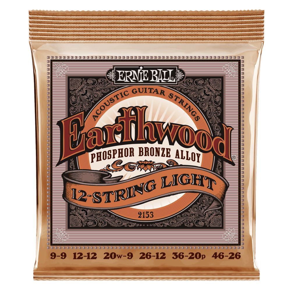 Ernie Ball EB2153 Slinky-12, Akustik Saiten, 12-String, .009-.046