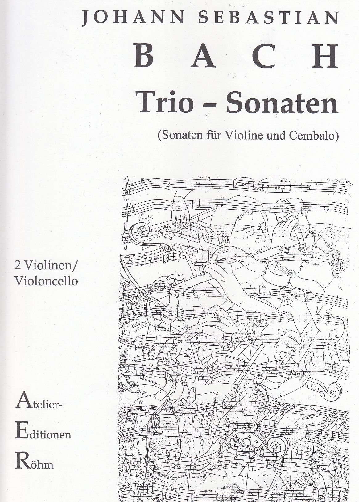 Noten Trio-Sonaten Band 1 J.S. Bach für Streichtrio oder 2 Violinen Violoncello