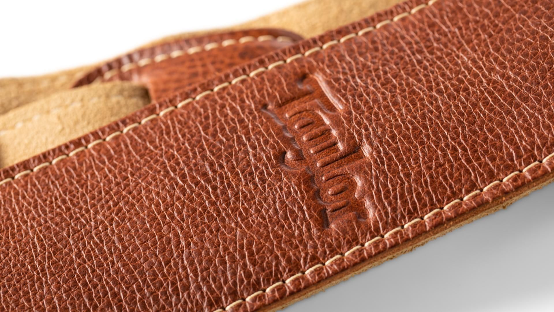 Taylor 2.5" Leather Gitarrengurt Chocolate Brown- Suede Back