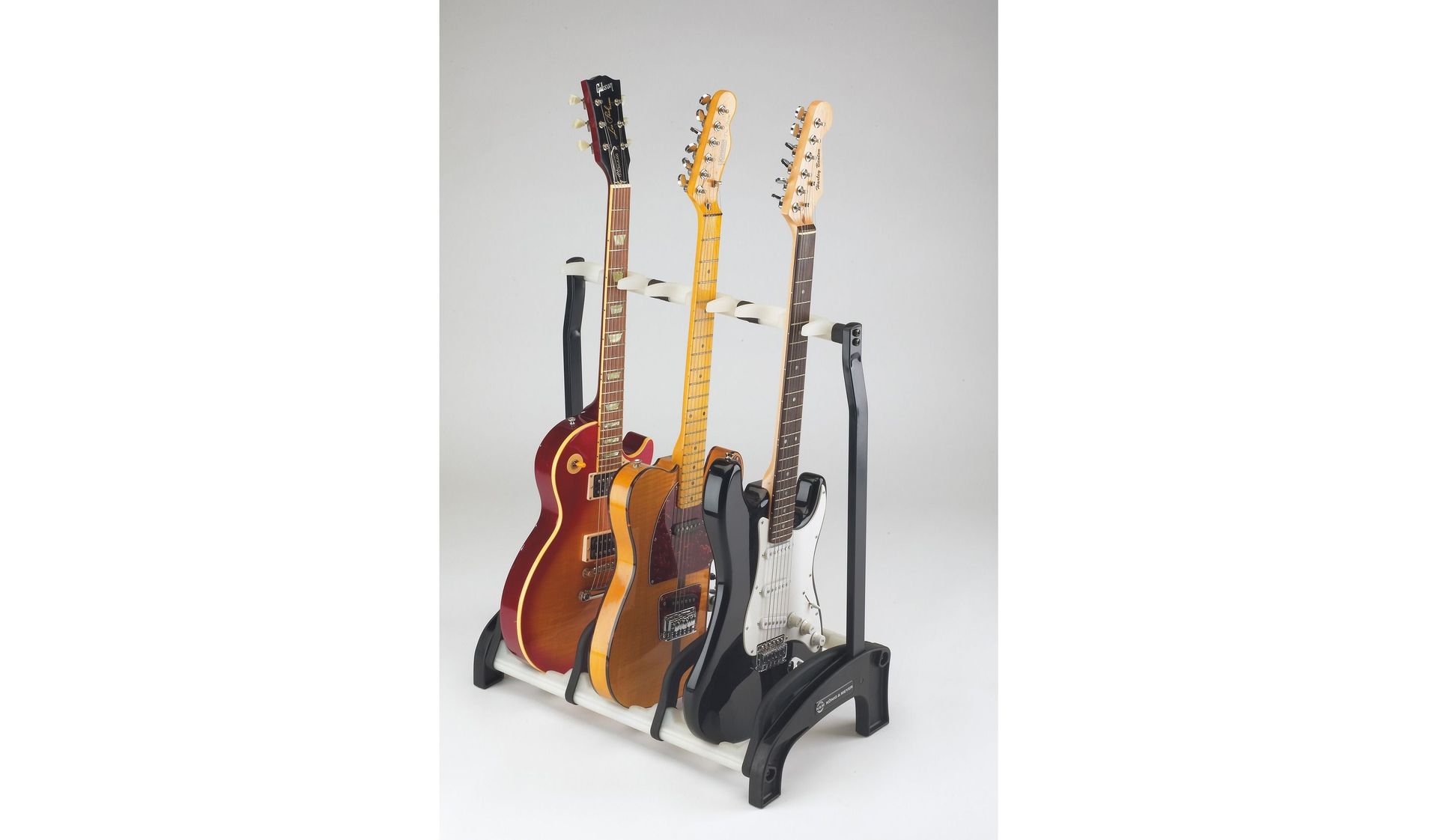 K&M 17513 Guardian 3-fach Gitarrenständer, Gitarrenstativ für 3 Gitarren